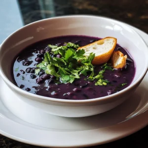 Purple Black Bean Soup